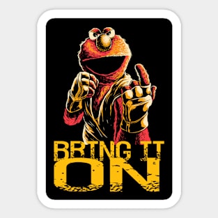 Retro Gaming/TV Mashup - SF - BRING IT ON Sticker